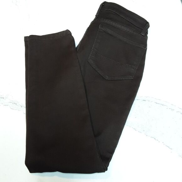 NYDJ Lift Tuck Jeggings Deep Brown Size 4P Excellent Condition - Picture 12 of 13
